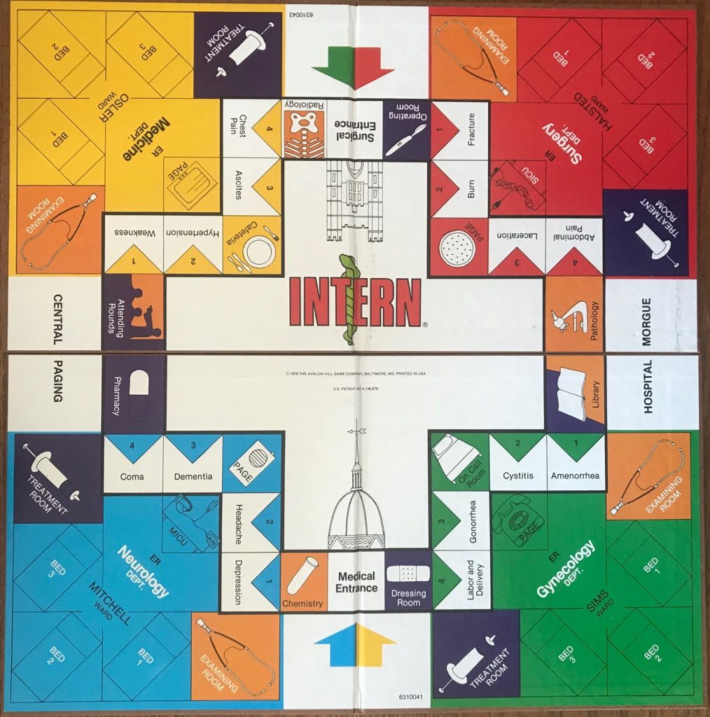 Overview of the board showing four wards in four colors