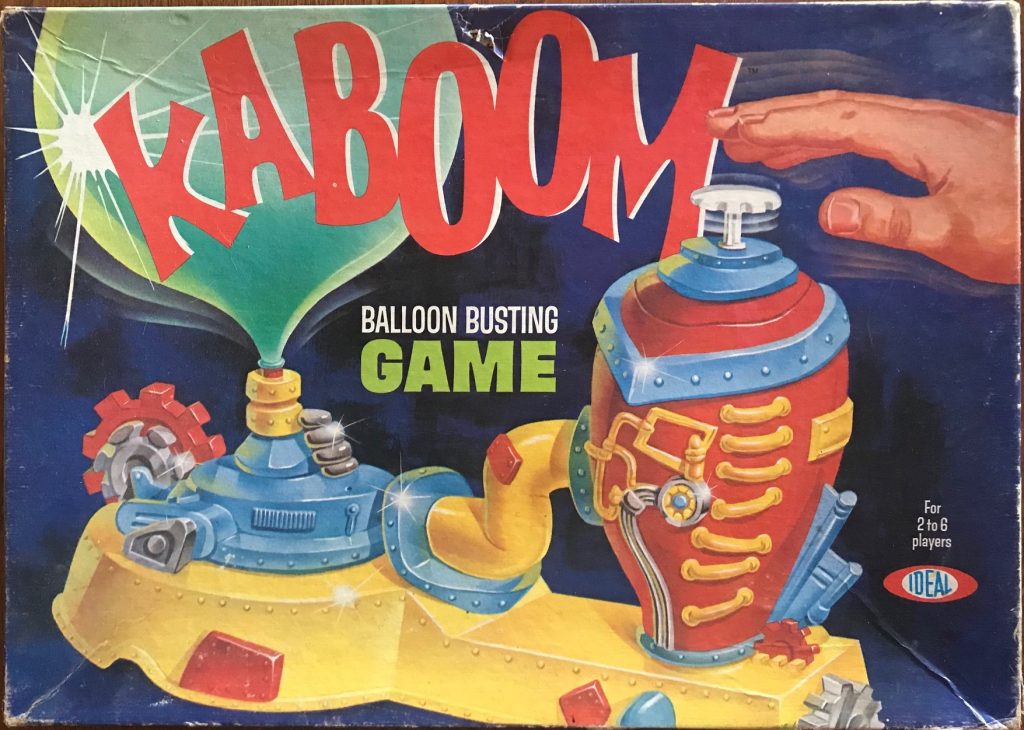 Cover shows a contraption that you pump to blow up a balloon