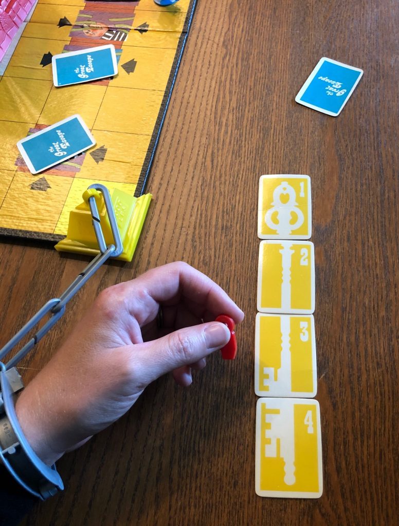 A completed key with four matching cards