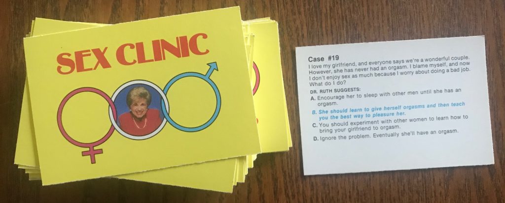 An example sex clinic card