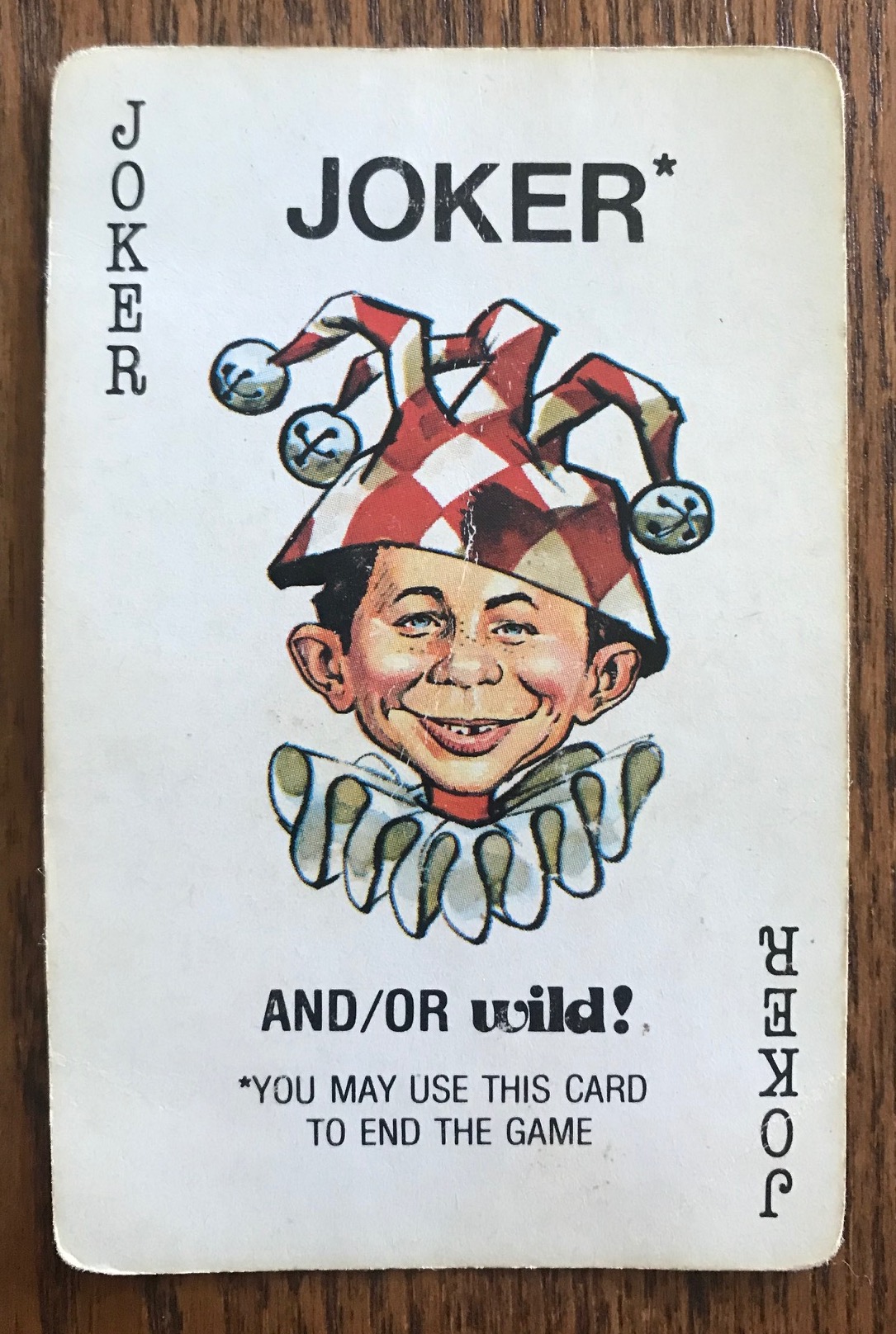 The Joker card shows Alfred E Neuman in a jester hat