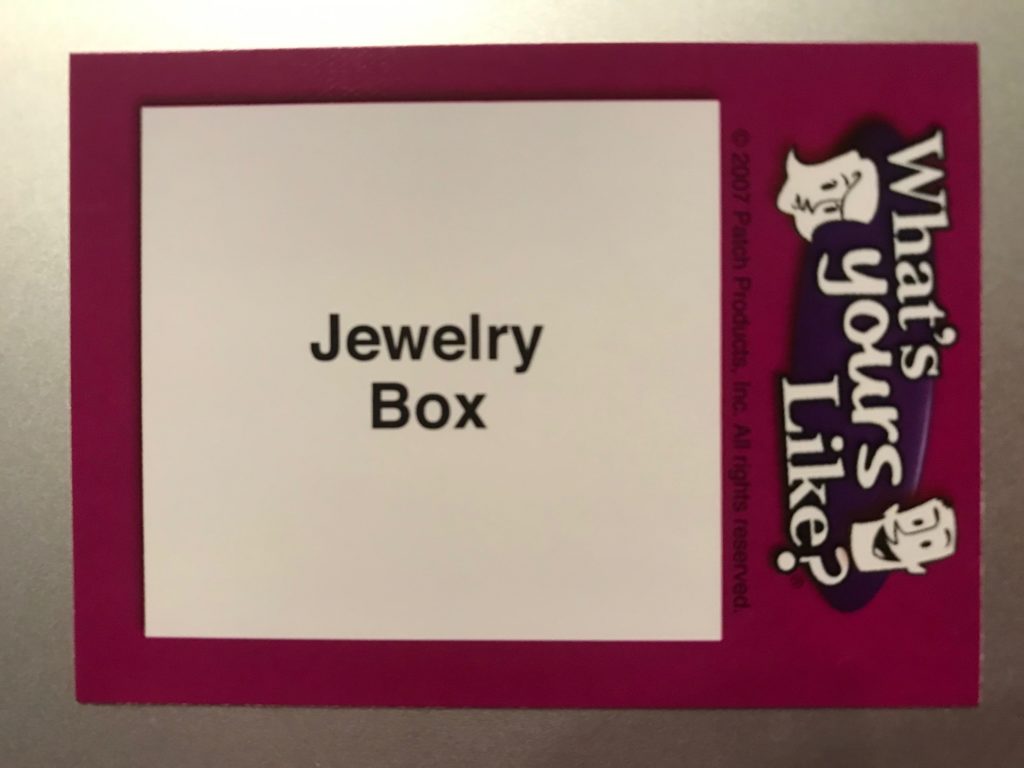 The word is "Jewelry Box"