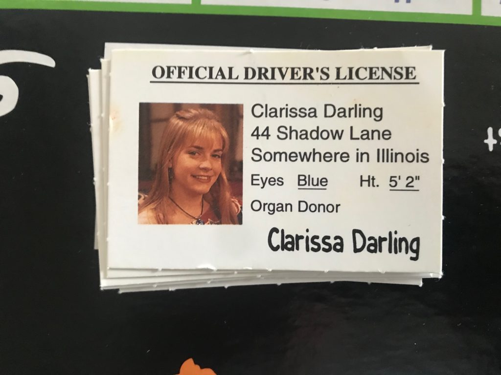 Drivers License cards of Clarissa