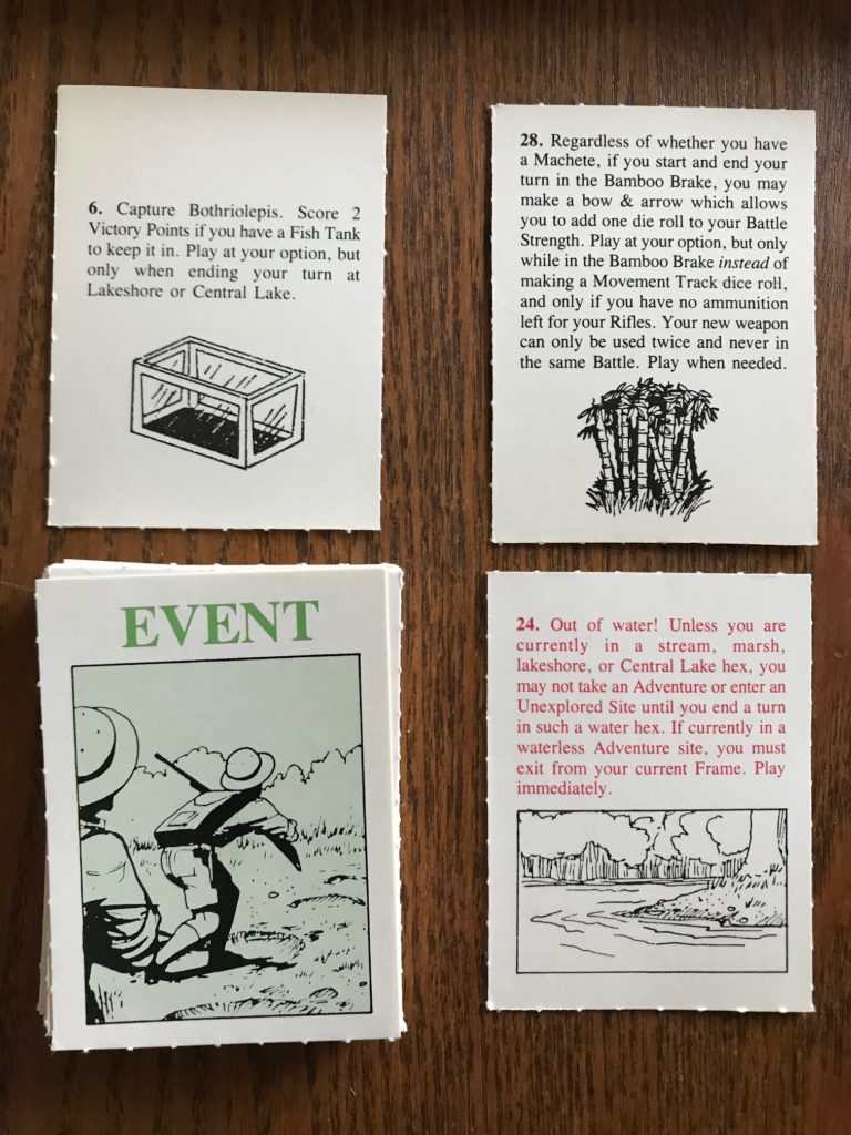 Example event cards