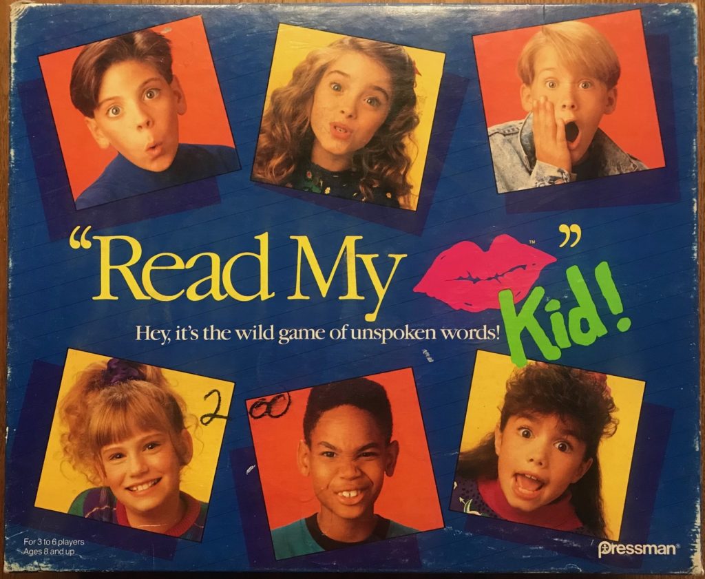 Six children on the cover smiling or making faces
